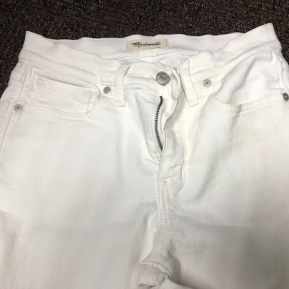 Madewell 9" High Riser Size 27T Skinny White Jeans - Picture 3 of 6